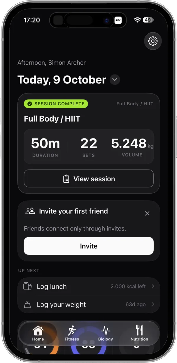 Peanut Fitness: today’s completed session